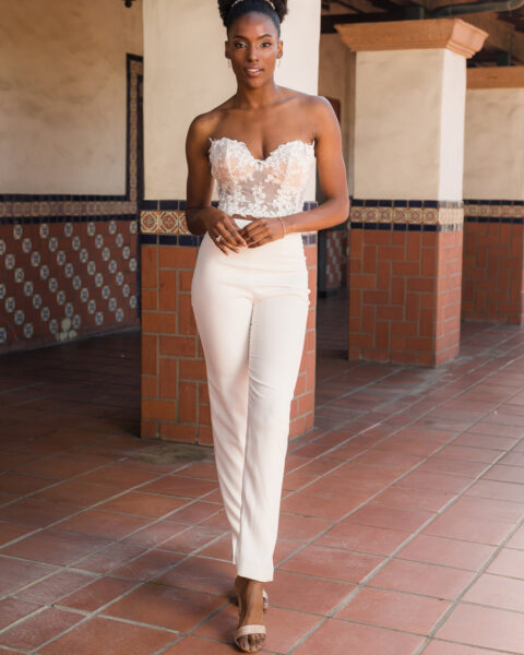 Cleo Dreiteiler Hose mit Top und Cape (3)