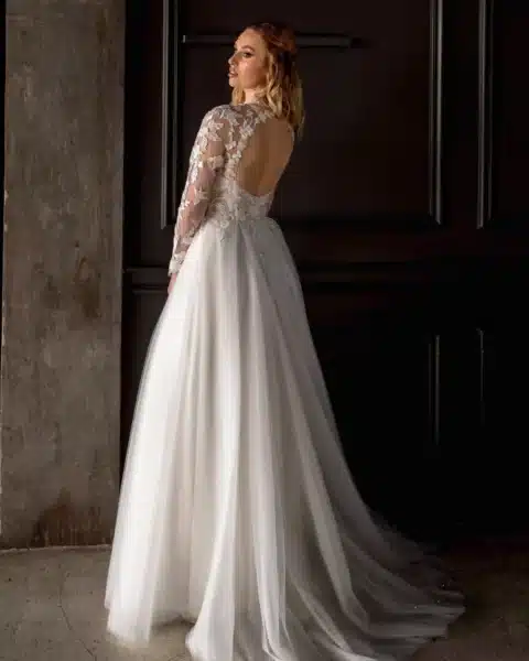 FRANCESCA A-Linie Kleid Chiffonrock (4)