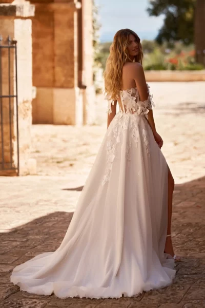 MEREDITH Carmen Ärmel Boho Prinzessinnenkleid (1)