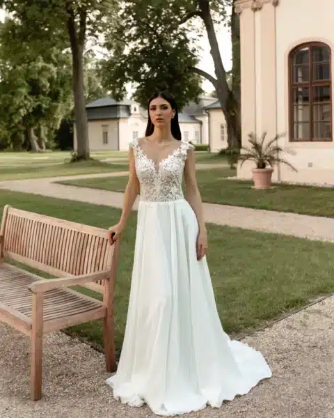 NEGIN Brautkleid mit Chiffonrock (3)