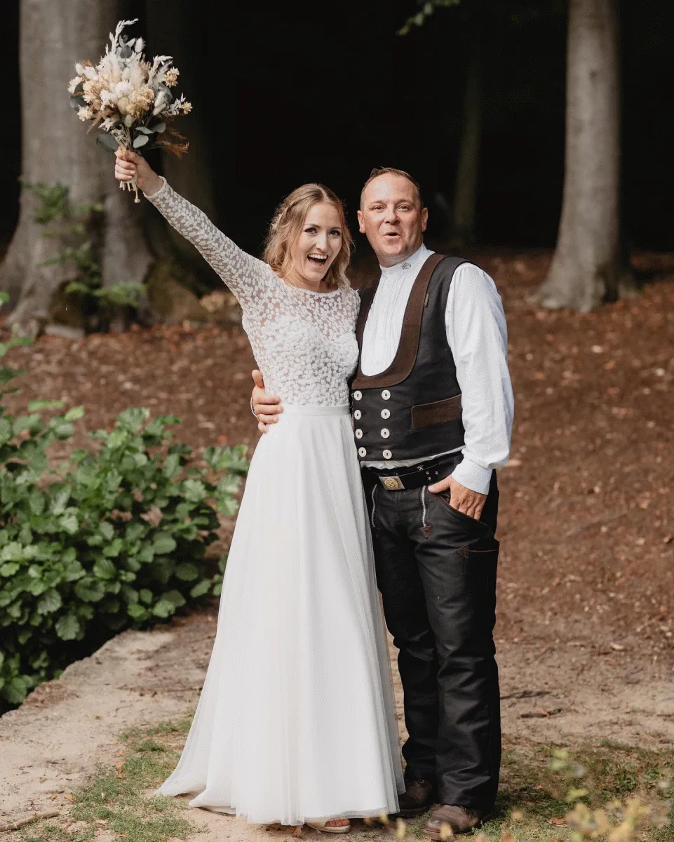 Zweiteiler Lange Ärmel ivory Rock