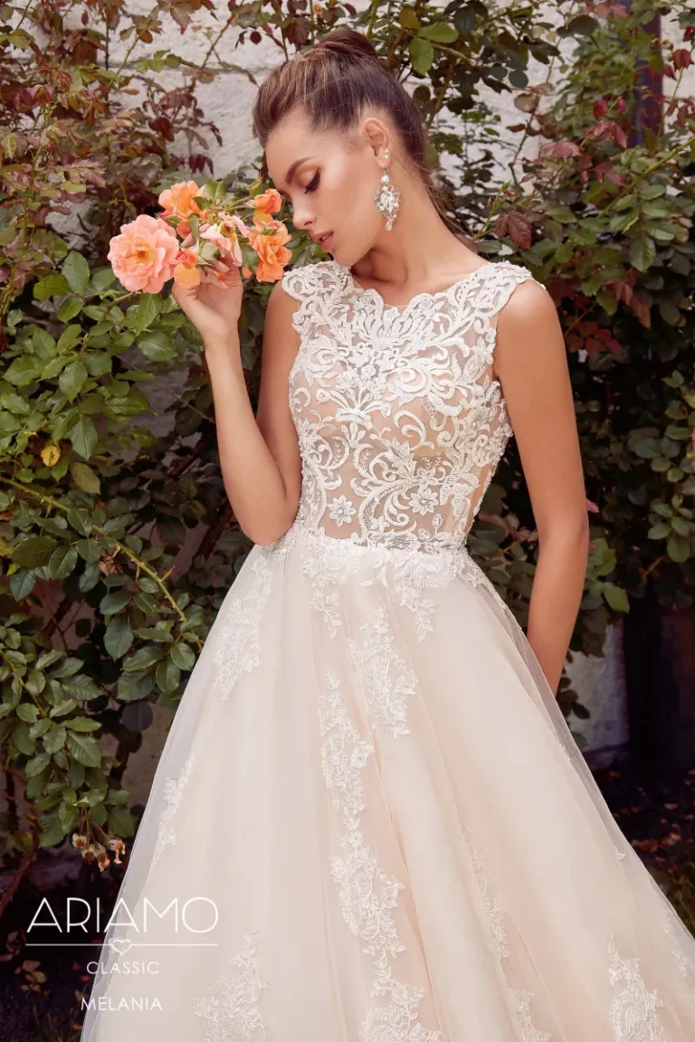 Melania Ariamo Boho Prinzessin klassischer Tuellrock mit Spitzenborte Brautkleid – VeryNice Brautmode Winsen