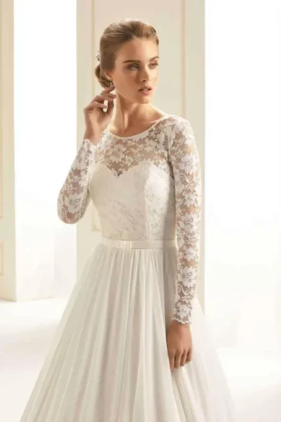 Vanessa a linie brautkleid vintage hochzeitskleid brautmode winsen bianco evento – Brautmode Winsen | VeryNice